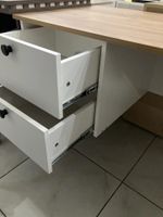 Стол письменный 2Я Теодора белый/крафт золотой