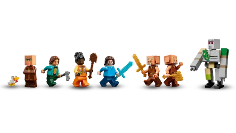 Конструктор LEGO Minecraft 21273 Нападение на деревню на призрачном воздушном шаре