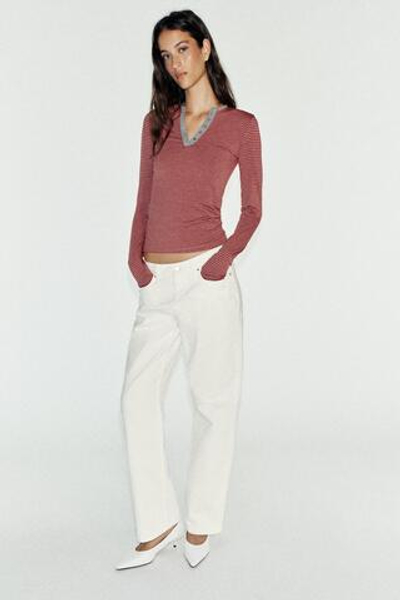 ФУТБОЛКА-ХЕНЛИ В ПОЛОСКУ — ZARA