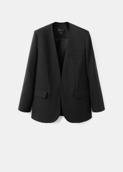 Костюмный блейзер без лацканов