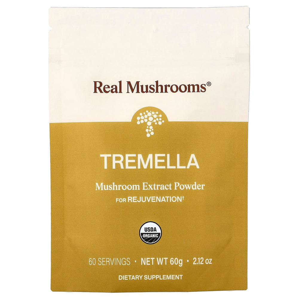Real Mushrooms, тремелла, экстракт органического гриба в порошке, 60 г (2,12 унции)