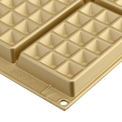 Форма для приготовления вафель waffel classic силиконовая золотая