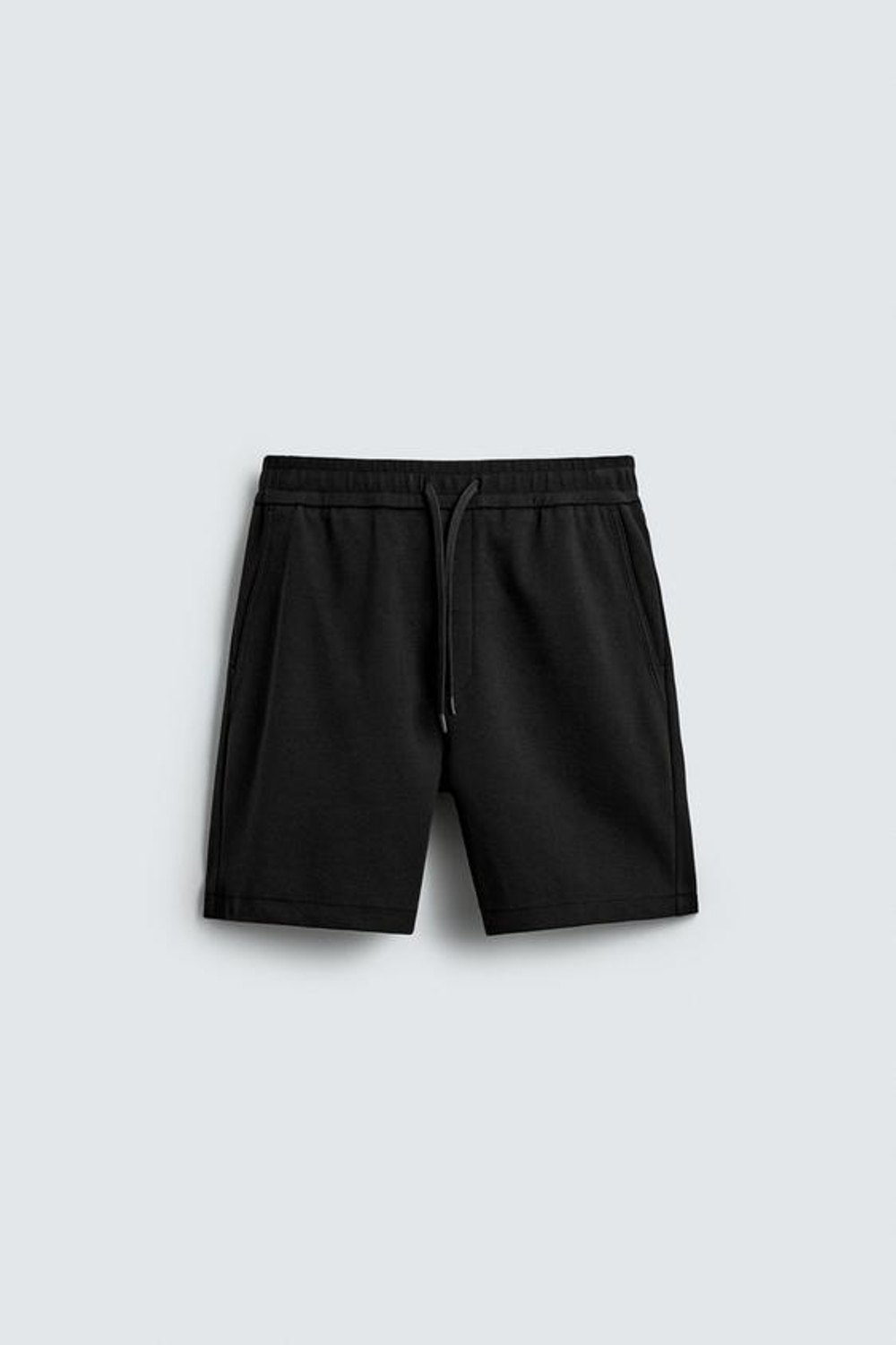 ZARA ШОРТЫ КОМФОРТНОЙ ПОСАДКИ ИЗ РЕЛЬЕФНОЙ ТКАНИ, ЧЕРНЫЙ