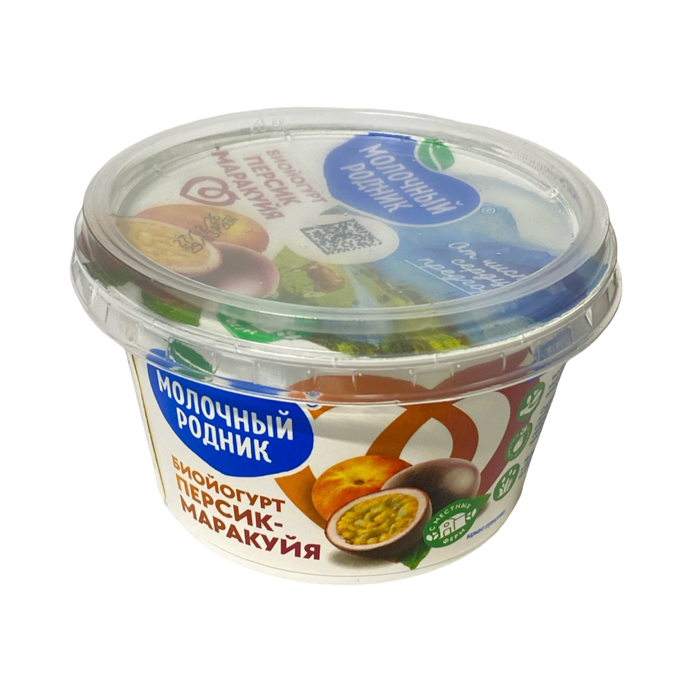 Биойогурт Молочный родник Персик-Маракуйя 2,5% 180г