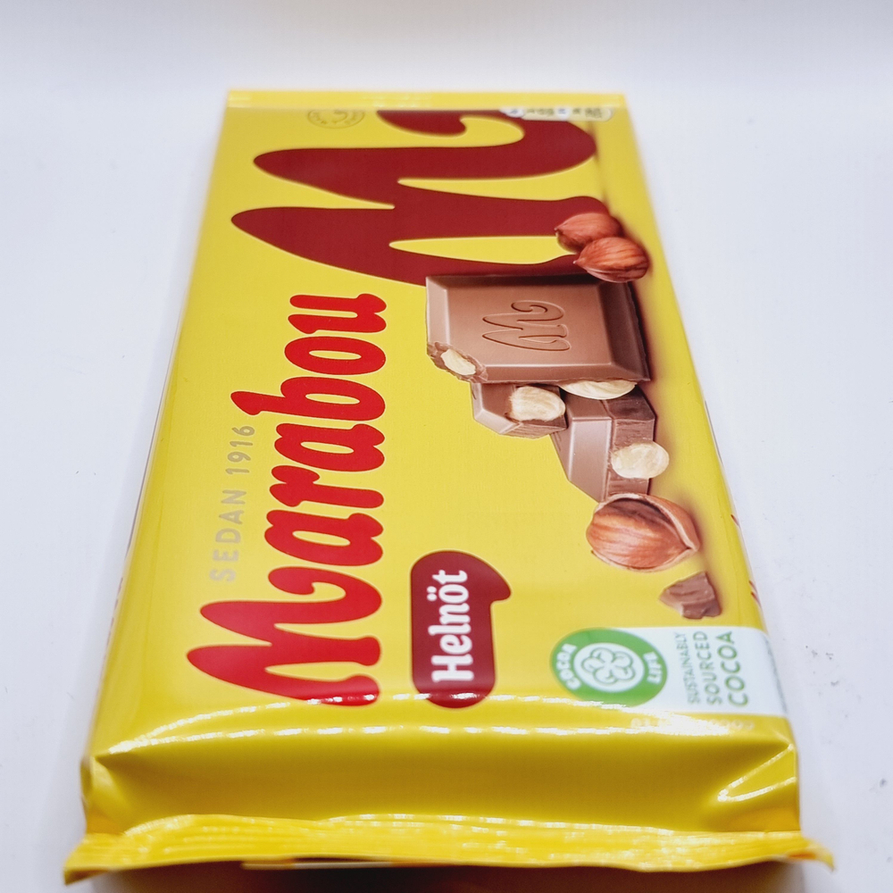 Шоколад Marabou молочный с цельным жареным фундуком 200 г (Швеция)