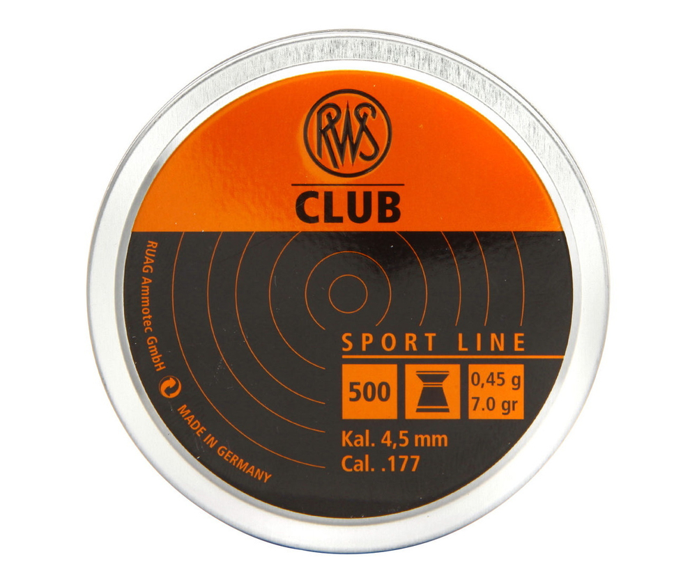 Пули RWS Club 4.5 mm 0.45 гр. (500 шт.)