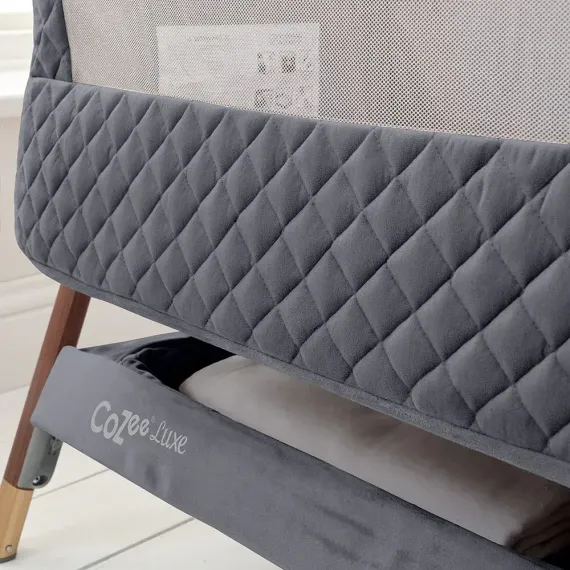 Колыбель приставная Tutti Bambini CoZee Luxe Walnut Slate с колесами
