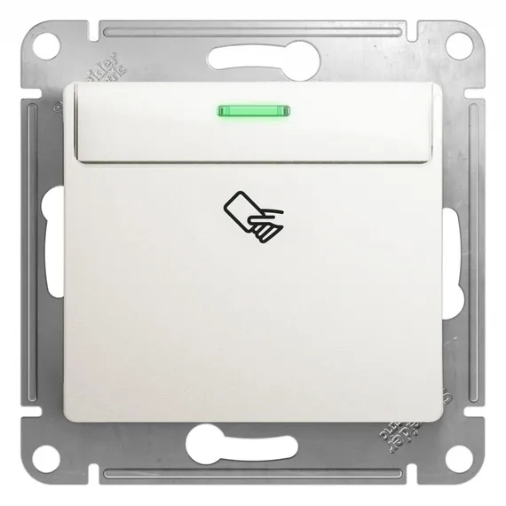 Выключатель карточный с подсветкой, без задержки отключения Systeme Electric Glossa Перламутр GSL000669