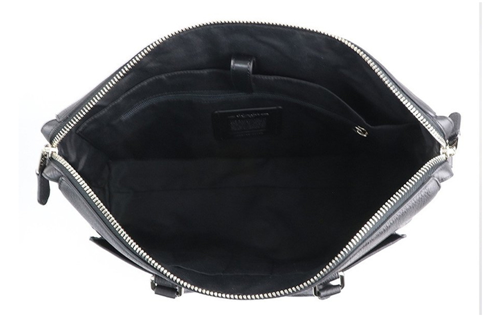 COACH Beckett Leather Laptop Bag, Briefcase, One Shoulder Handbag Large Men"s Black