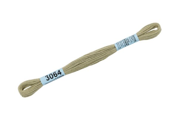 Мулине Gamma 100% хлопок, цв.3064 оливковый, 24 мотка по 8 метров