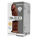 Темно-коричневый фаллоимитатор 19,2см на присоске SilexD Premium Silicone Dildo 7,5" Model 2