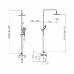 Душевая система PLSTART (PL2402-7) чёрный