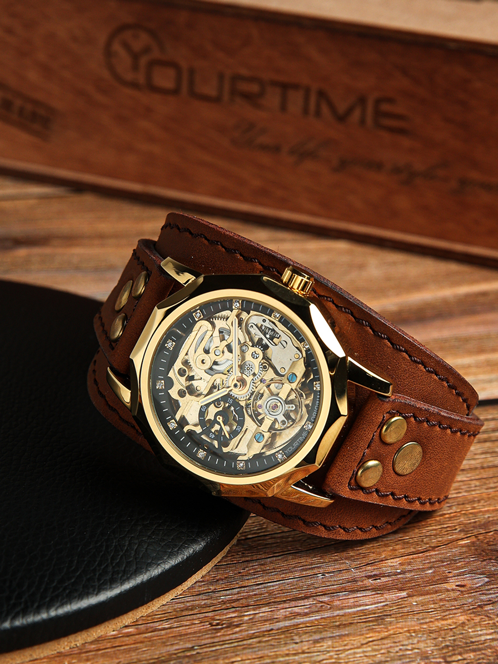 Часы скелетоны женские механические Centuria 2.0 YOURTIME