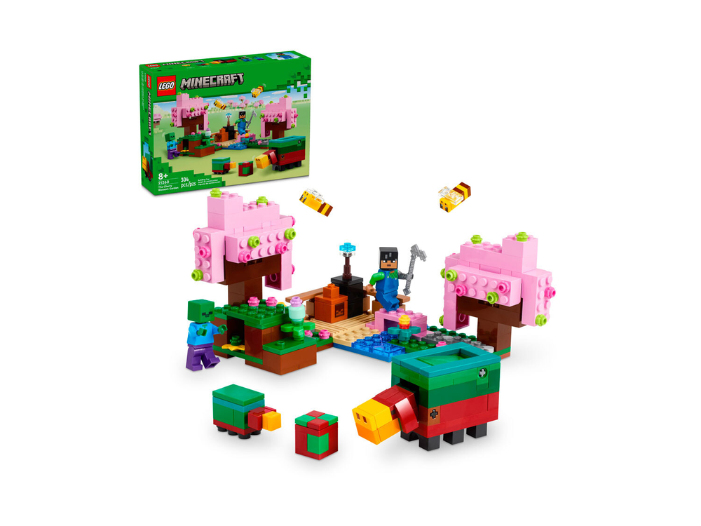 Конструктор Лего Майнкрафт Сад цветущей вишни | LEGO Minecraft Cherry Blossom Garden 21260 - 304 детали (8+)