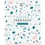 Тетрадь А5, 96 л., BRAUBERG, скоба, клетка, TWIN-лак, "Natura Terrazzo", 404431, 5шт