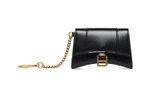 Balenciaga Cow Leather Card Holder Card Holder Women"s Black