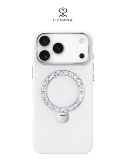 Чехол IPhone 17 Pro Max кожа, алмазная гравировка
