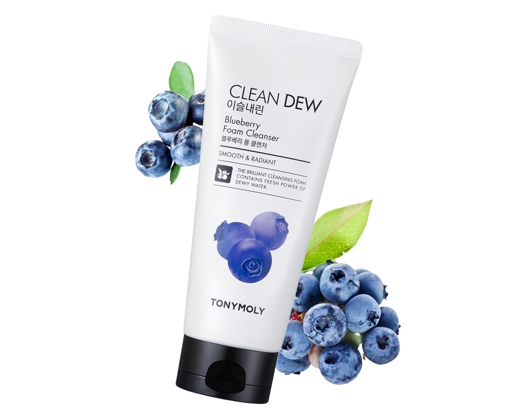 Tony Moly Пенка для умывания с черникой - Clean dew foam cleanser blueberry, 180мл
