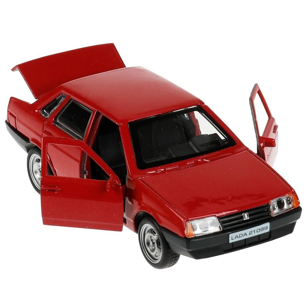 Модель LADA-21099 "СПУТНИК" 12 см, открываются двери, багажник, красный
