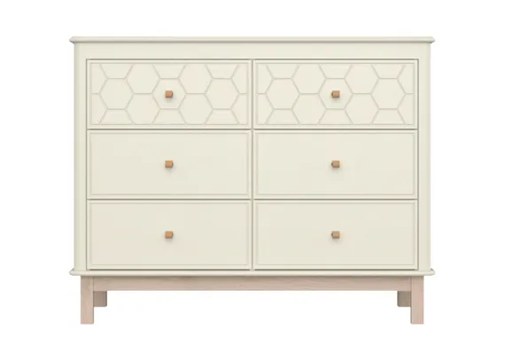 Комод Ellipse Classic 6 ящиков с фрезеровкой Молочный