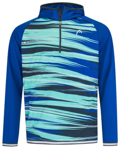 Мужская теннисная кофта Head Topspin Hoodie - небесный