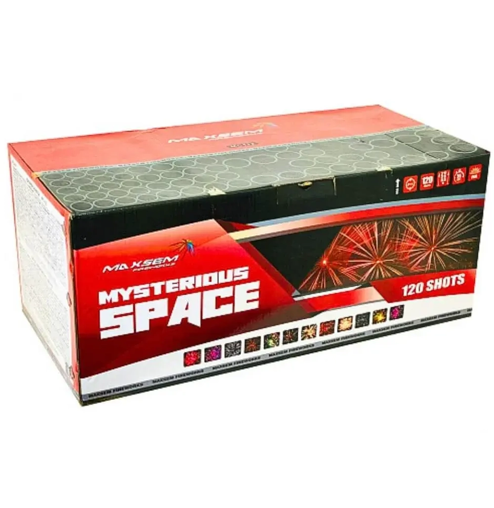 Батарея салютов Mysterious space (MC112) от Maxsem, 120 залпов, 20–30 мм
