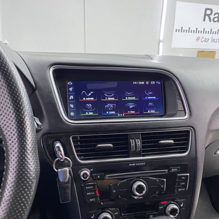 Магнитола для Audi Q5 2008-2016 8R (без джойстика MMI) - RDL-9606 монитор 8.8" на Android 13, Быстрая, CarPlay, 4G SIM-слот