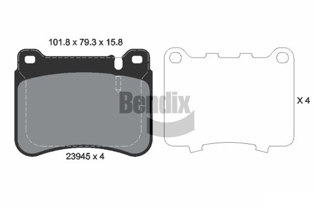 BENDIX Braking - BPD1525-BEN - Brake Pad Set, disc brake