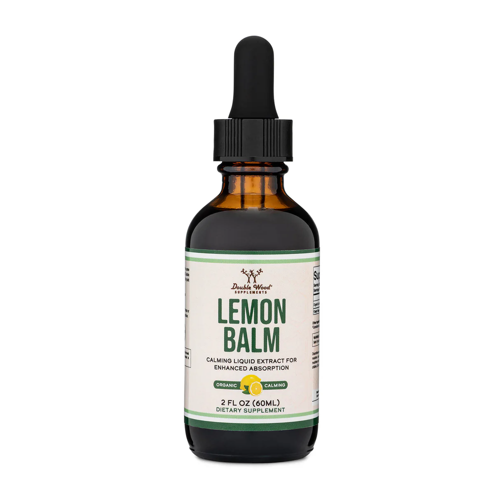 Double Wood Supplements - Lemon Balm Drops - 120 x 0.5 mL servings