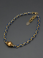 HMG 1332 Enamel chain 0,8cm blue чокер 1cm арт.1350