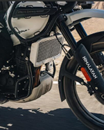 Алюминиевая защита радиатора Royal Enfield, серебристого цвета, арт. KXA00404