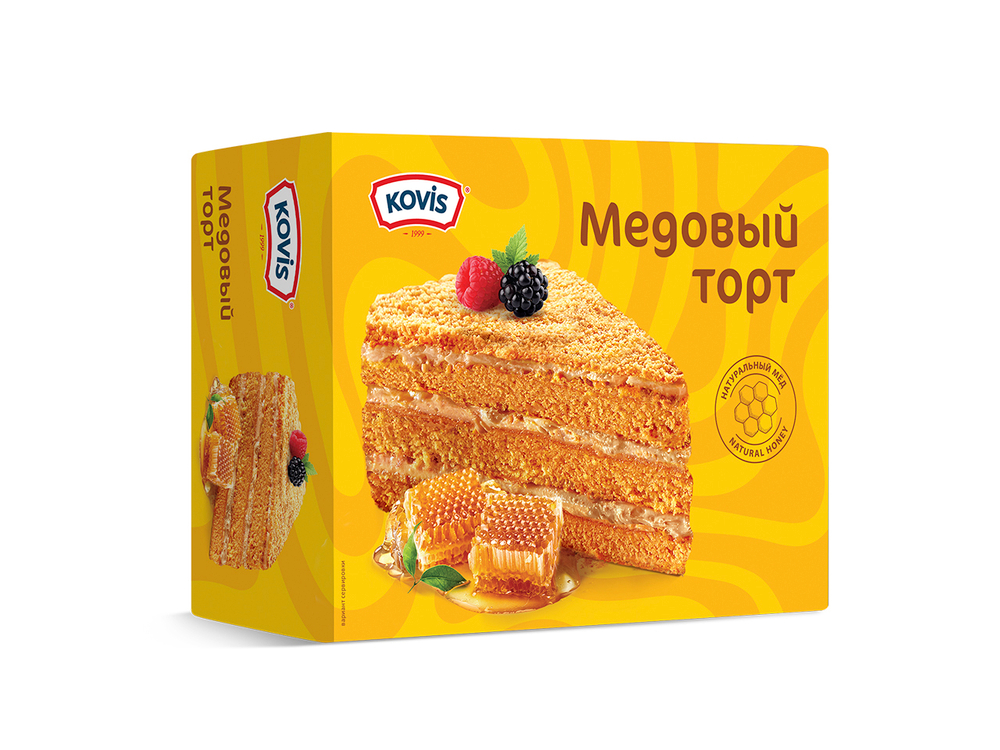 Торт бисквитный KOVIS Медовый 240г (12шт)