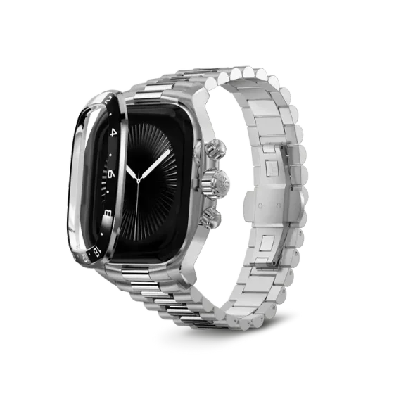 Корпус для Apple Watch CRCS46 - Серебристый/Чёрный