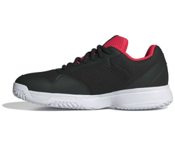 Детские Кроссовки теннисные  Adidas Courtflash K - cloud white/silver metallic/core black