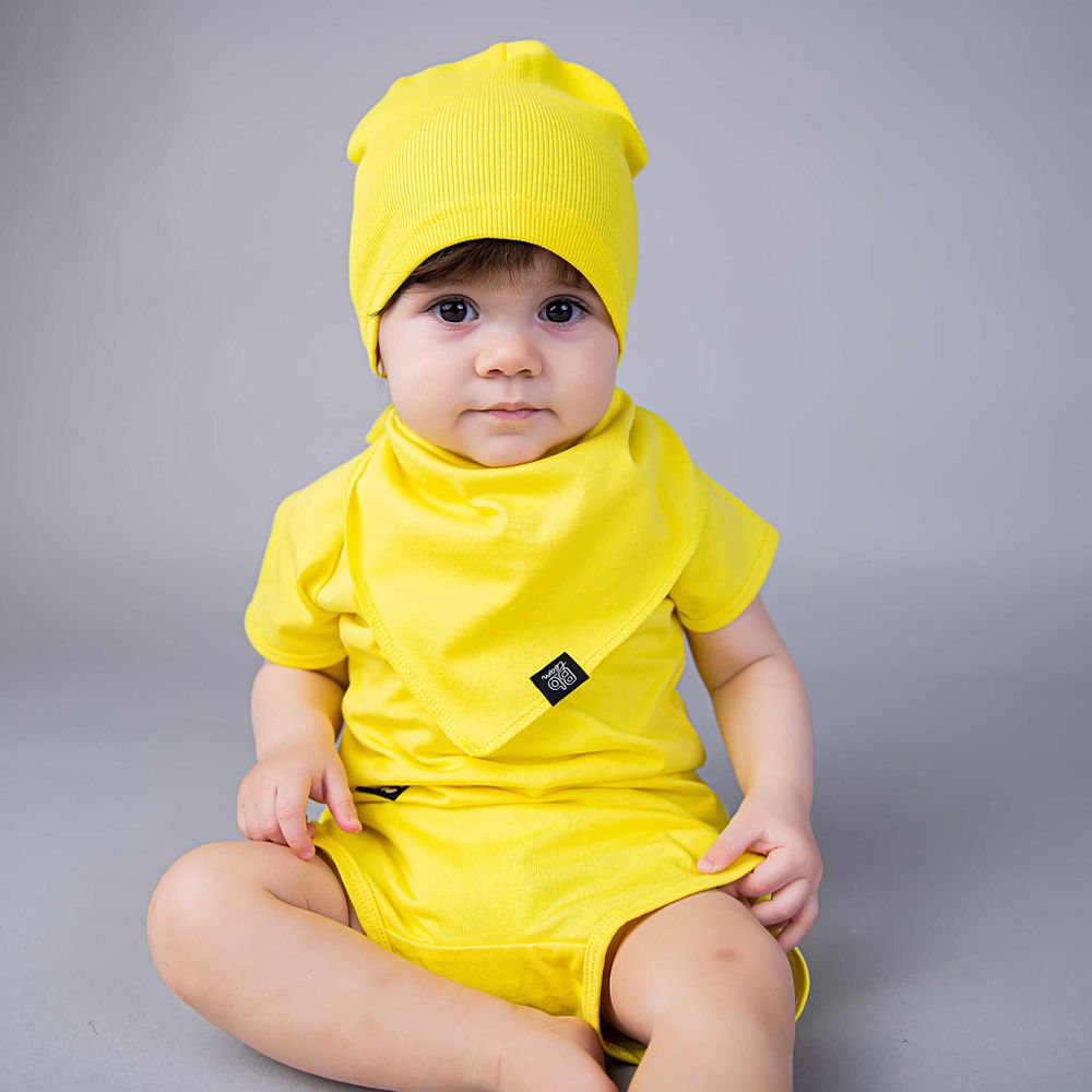 Комплект шапочка и платочек "Вb team yellow" 0+