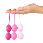Набор из 3 розовых вагинальных шариков 3,3см Feelz Toys Femme Fit Advanced Pelvic Muscle Training Set