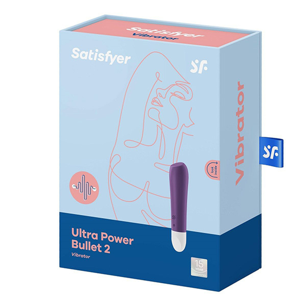 Фиолетовый мини-вибратор 11см Satisfyer Ultra Power Bullet 2 4009605