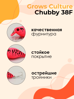 Воблер Крэнк Chubby 38F 38 мм 4 г цвет 33 Pink Coach