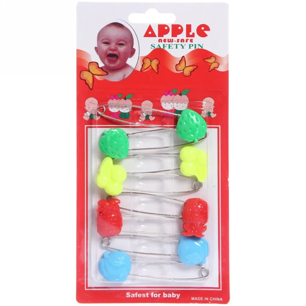 Булавки безопасные фигурные 6шт «Favorite Hous», фрукты, 5,5см