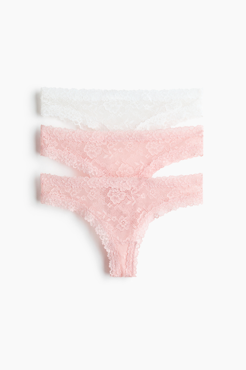 Кружевные трусы Brazilian, 3 шт. - H&M