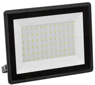 LL922 черный. Прожектор 100 W SMD LED 4000К стекло матовое 10000 Lm IP65