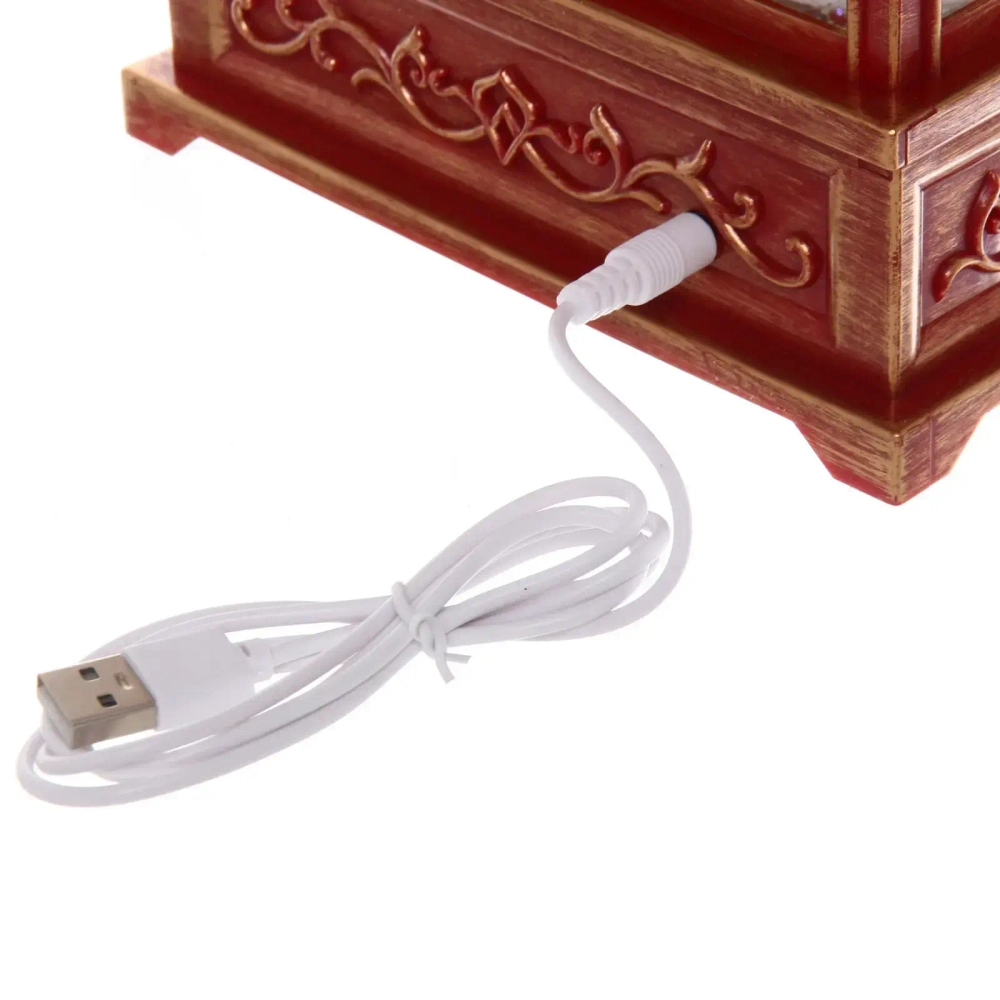 Сувенир с подсветкой «Новогоднее счастье»16.6*8.6*28.6 см, микс (питание от USB и батареек)