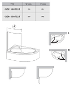 Шторка для ванны распашная Ravak CVSK1 100х150 цвет профиля хром (7QRS0C00Y1)