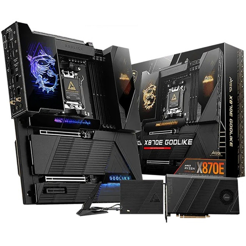 Материнская плата MSI MEG X870E GODLIKE (AM5/AMD X870E/4xDDR5/2xPCI-Ex16/PCI-Ex4/7xM.2/SB/Wi-Fi/BT/GLAN/2xDP/E-ATX)