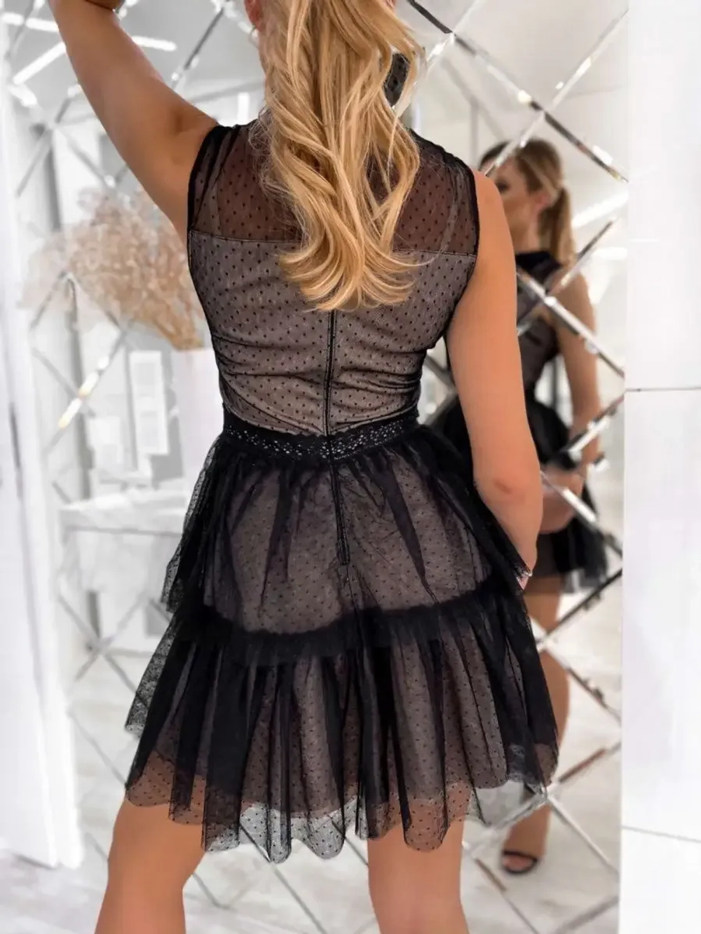 черное платье с бантиком + plus size