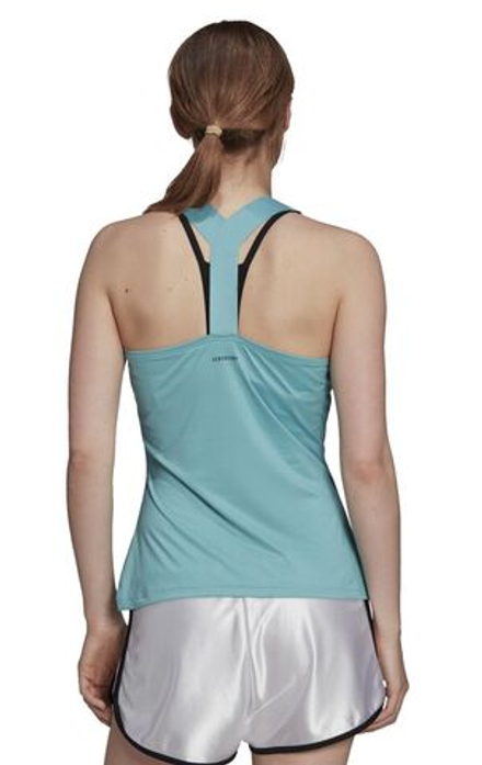 Женский теннисный топ Adidas Y-Tank W — mint ton/black