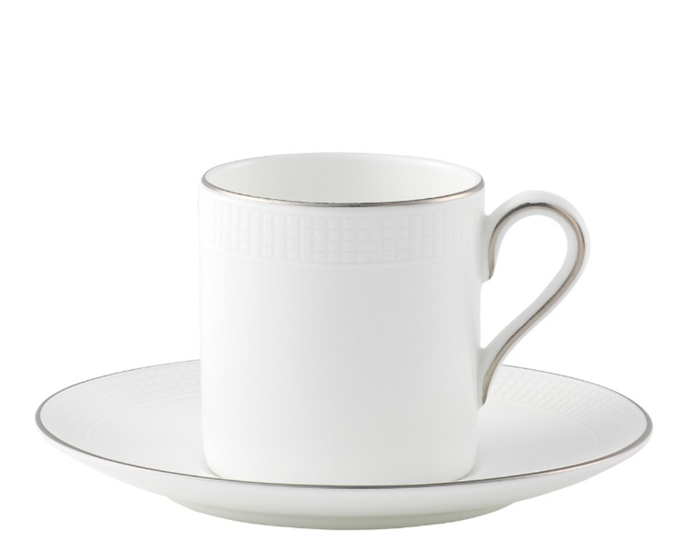 Wedgwood Чашка Vera Wang Blanc sur Blanc 80 мл с блюдцем для эспрессо 1057990