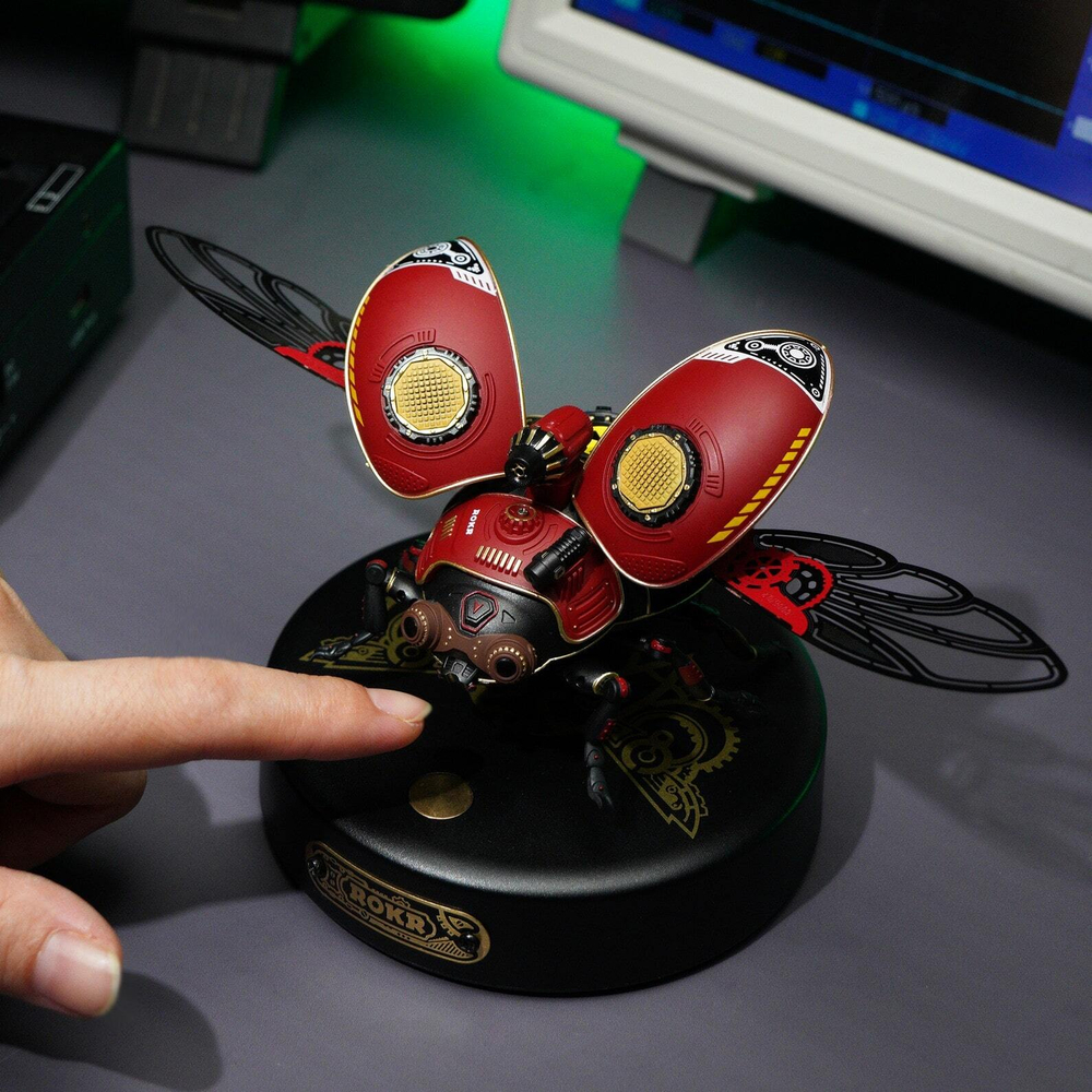Жук-разведчик (Scout Beetle)  от ROKR - Конструктор, 3D пазл, 3D puzzle, сборная механическая модель, DIY Model, сборка своими руками