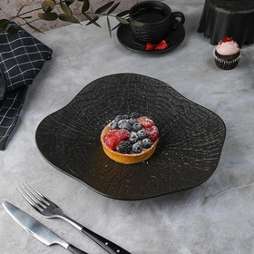 Блюдо для салата d=26 см, h-4.7см , 400 мл, серия "Black Raw Wood" P.L. - ProffCuisine