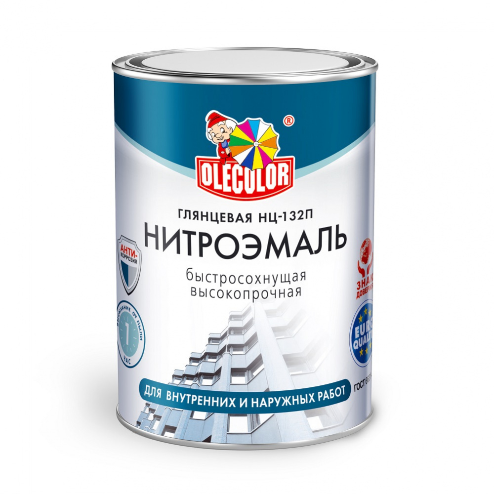 !!!РАСПРОДАЖА  Эмаль НЦ-132 голубая 0,7кг OLECOLOR ГОСТ 6631-74